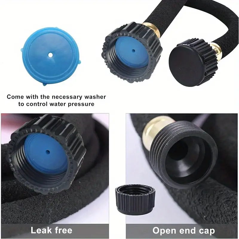 heavy duty 3 x 100ft soaker hose kit with reinforced fittings durable rubber irrigation hose for garden flower beds lawn plants accessories for garden hose lawn care equipment userfriendly design connectors Product details 2