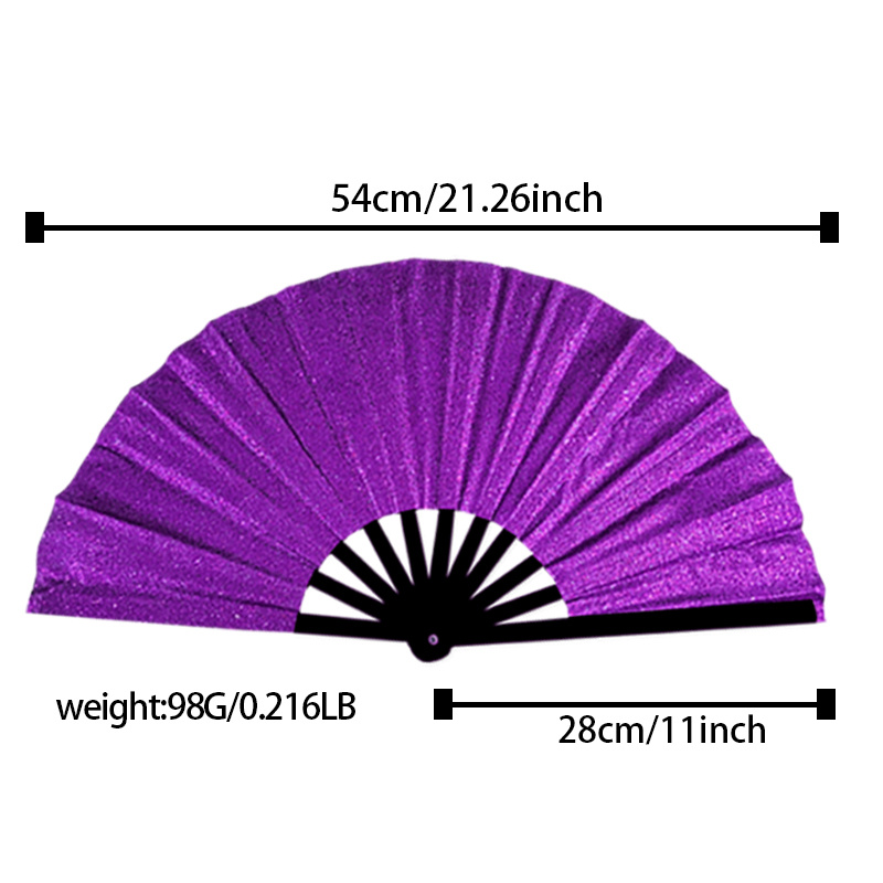 TEMU Stylish Shimmering Hand Fan Trending Glittering Foldable Fan - Fashion Statement, Accessory, Instagram- Photos, Christmas/happy Newyear Gift