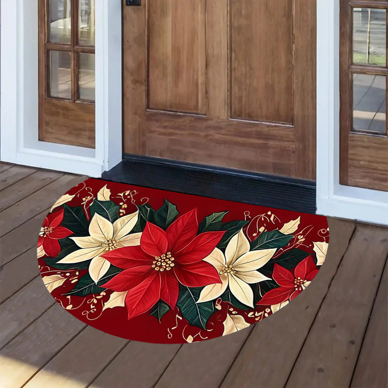 TEMU 1pc, Featuring A - This Door Mat Is Easy To And Used Indoors And Outdoors. Its Semi-circular Shape Makes It Ideal For , Kitchens, Bathrooms, ,