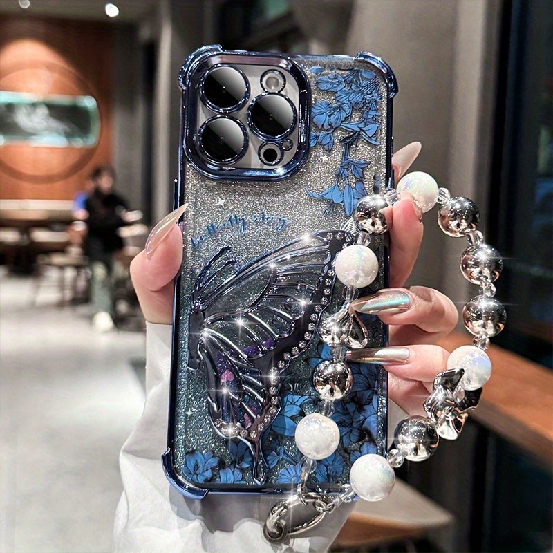 TEMU Phone Case - This Flowing Sand Stand Is Suitable For Iphone 16 Pro Max Case, Designed For With A New Style, Compatible With Models 15/14 Plus,