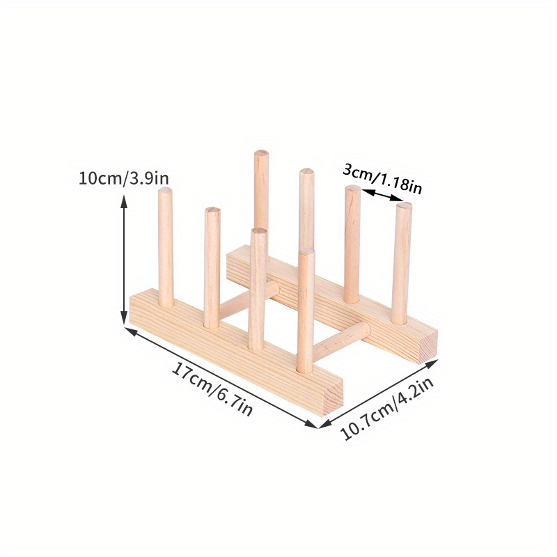 TEMU 1pc Wooden Puzzle Storage Rack With Pegboard & Pegs - Heavy-duty Puzzle Organizer With Pegboard Shelves, Sturdy Floor-standing Design For Adult