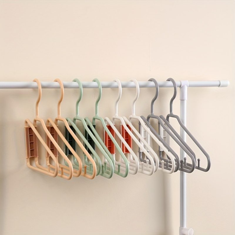 Trrcylp 9-lagige Faltbare Kleiderbügel – 2 Stück, Platzsparende Hosenbügel Mit Drehhaken, Für Jeans, Schals & Mehr, Weiß