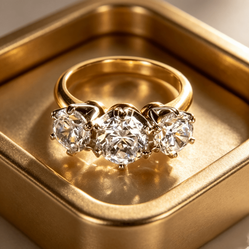 TEMU 1pc Women's Engagement Ring, Exquisitely Luxurious With Sparkling -stone Synthetic Synthetic Zirconia, Proposal Ring, Elegant Bridal Wedding
