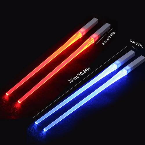 1 9 color glowing led light sticks outdoor sticks concert light sticks for outdoor events unique gifts for holiday parties party additions suitable for use as chopsticks reusable 1 pair
