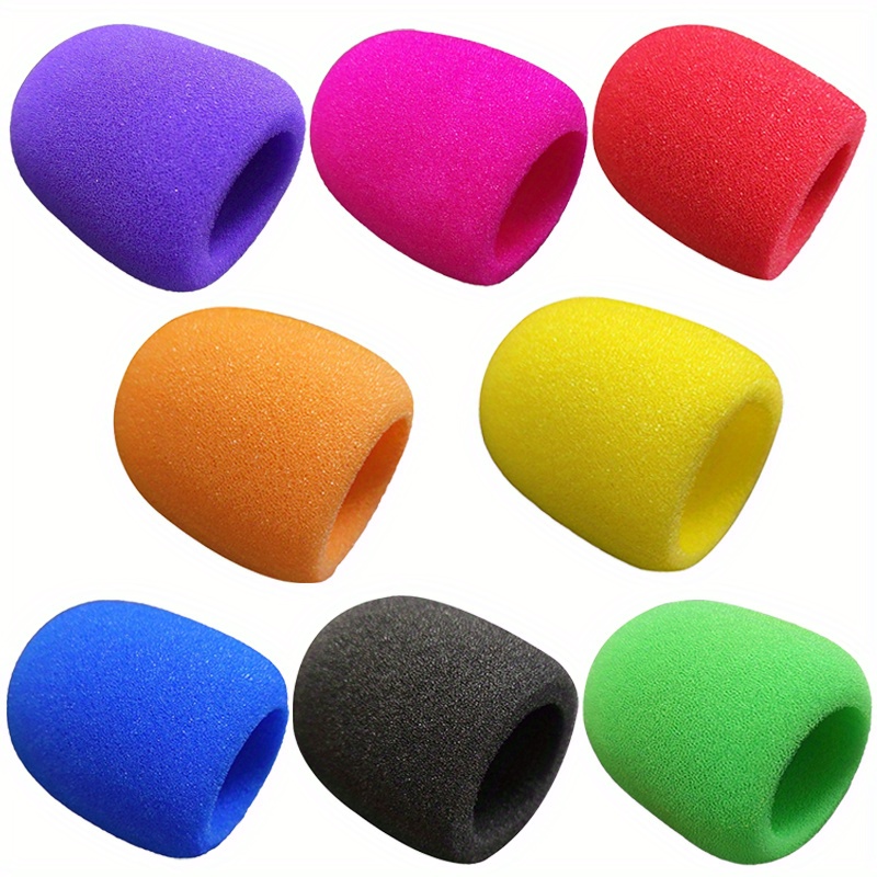 TEMU 4pcs Random Colors, Disposable Microphone Foam Covers - Professional Xlr Microphone Foam Covers - Enhance Your Karaoke & Dj Performance With