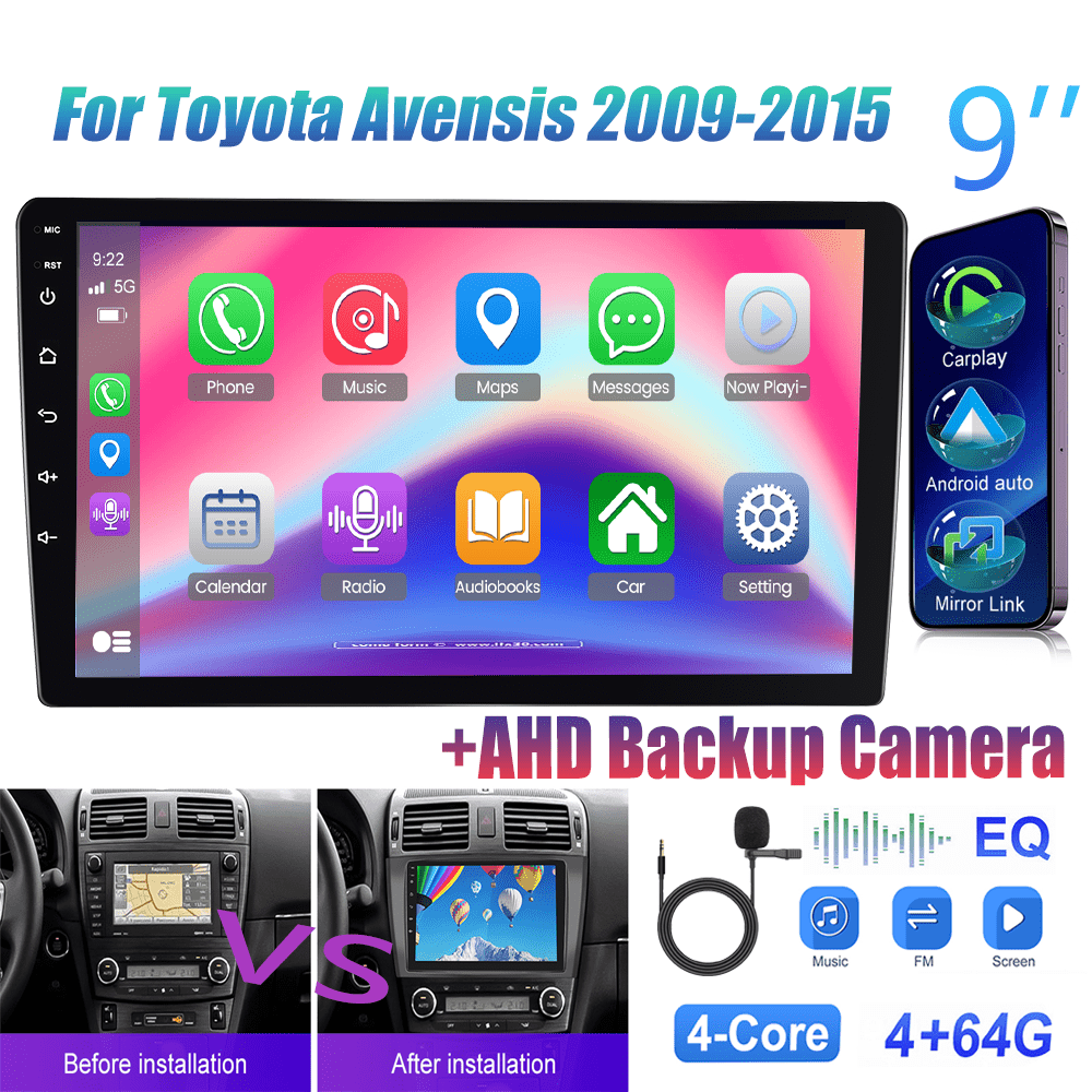 For 2009-2015 15 Car Stereo Compatible Upgrade, 9-inch Ips Touchscreen With , Gps, Wireless, Wifi, Ahd Reverse Camera, Ai Dsp/fm/rds Radio, Microphone & Swc System, Line-in Input, Fit