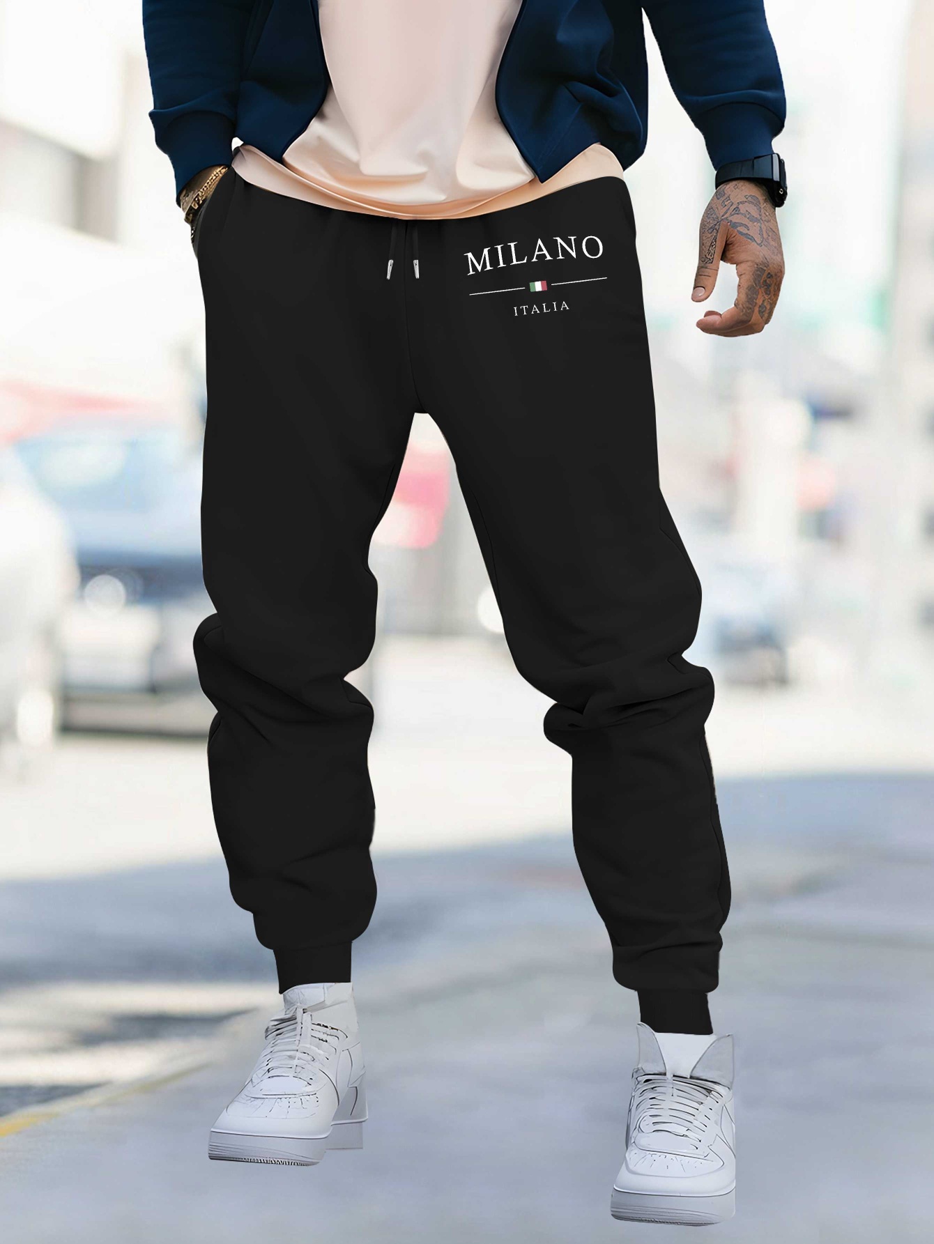 mens italia printed sweatpants breathable lightweight Temu Bahrain