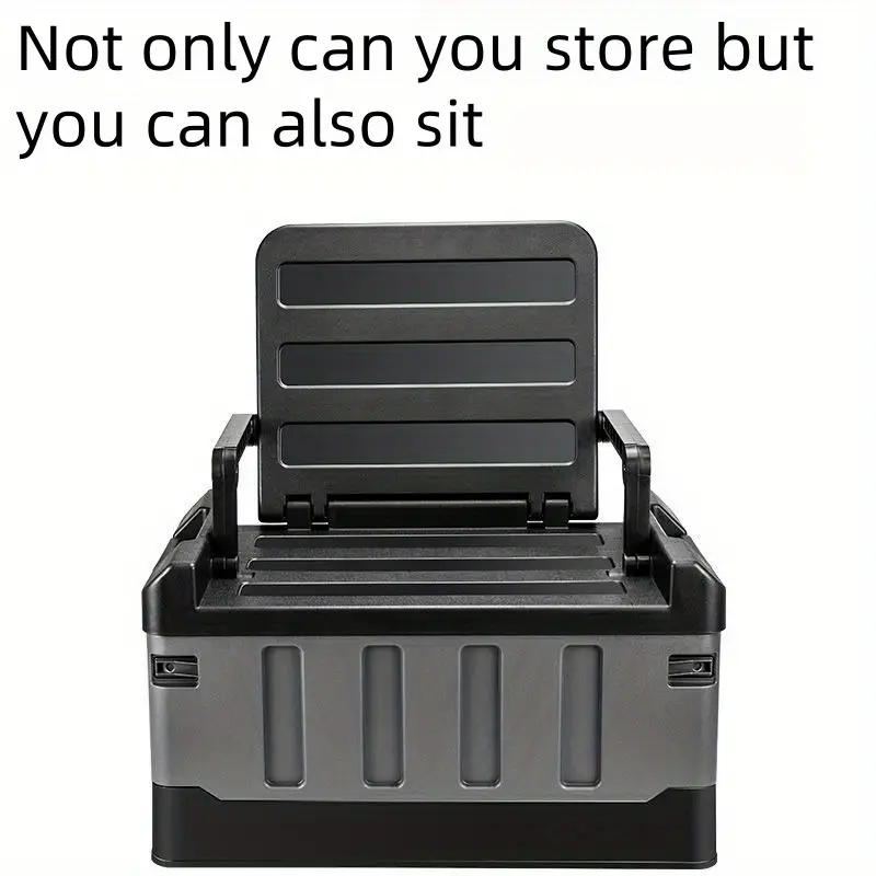 60l large capacity multi purpose foldable car storage box trunk organizer with 2 colors universal camping chest for clothes toys essentials suitable for all models and used as seat organizer details 2