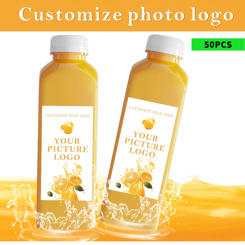 TEMU Étiquettes personnalisées 3.94*2.36 pouces - Design personnalisé pour étiquettes de bouteilles de jus, autocollants cadeaux d'Halloween et de