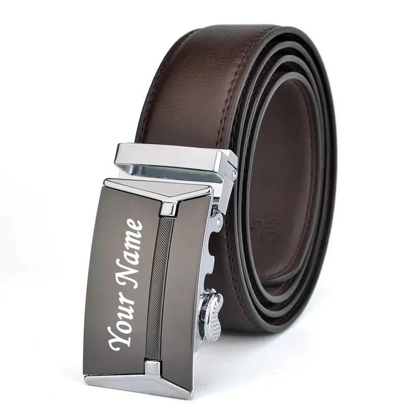 TEMU Customized Name Plus Size 130 140 150 160cm Automatic Men Waistband 3.5cm Male Pu Belts. The Preferred Holiday Gift For Fathers, Husbands, And ,