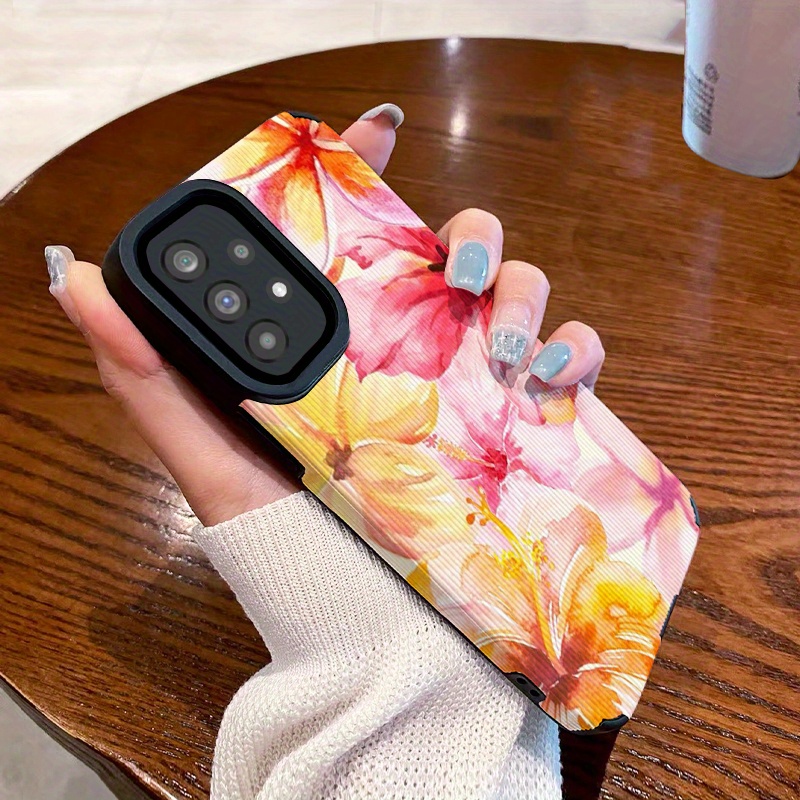 TEMU Phone Case - Oil Painting Premium Full-screen Large Floral Pattern Phone Case For Galaxy A73 A12 S10 A32 A01 A10s S20 S20+ S21 S24 A1 A52s A53