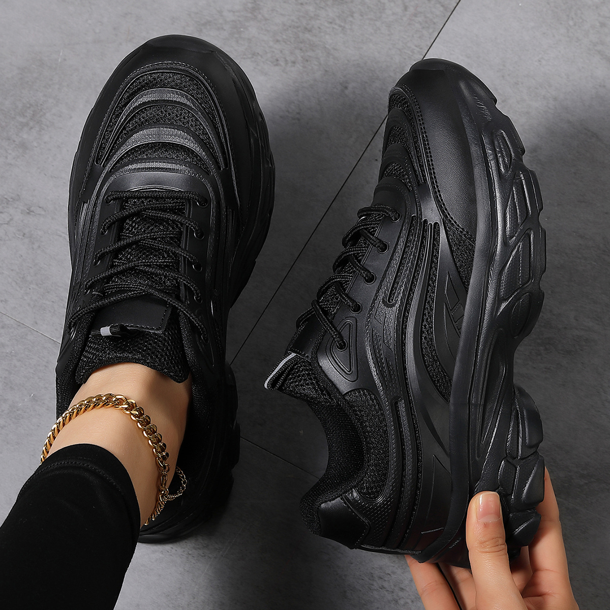 TEMU 35-42 Yards Inner Height Women's Height-increasing Sneakers Street Casual Shoes, Women Shoes