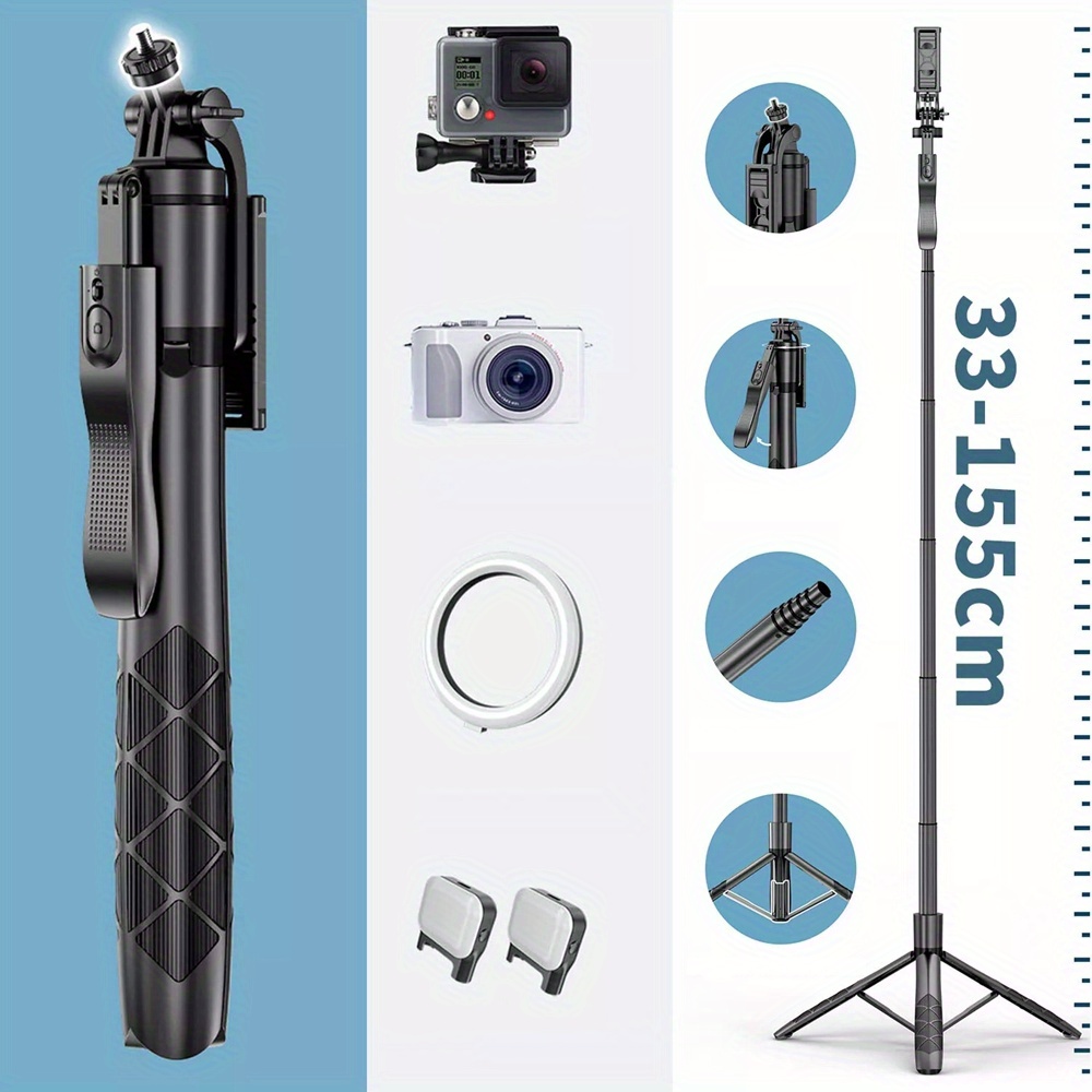 TEMU Photo Tripods, Heads, Standard Tripods, Photo Stands, Self-timer Tripods, Adjustable Height Balance Handles