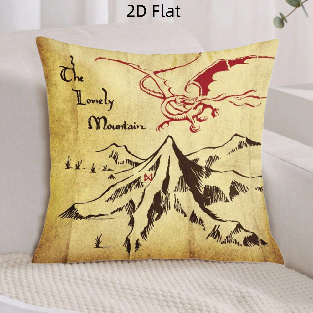 TEMU 2d Flat 1pc Classic Movie Short Plush Pillow Cover Pillow Case Cushion Cover Double-sided Printing Zipper Closure Sofa Living Room Bedroom Party