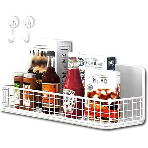 Magnetic Spice Organizer Rack for Refrigerator And Oven, Refrigerator Washer Side Organizers And Storage Boxes (White, L24 X W10 X H8Cm)