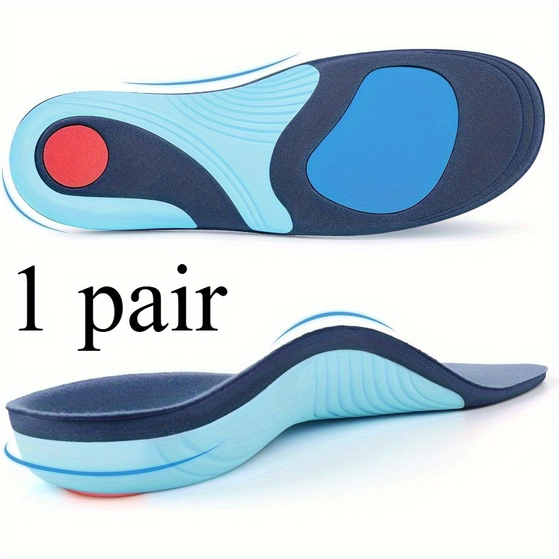 1 Pair Heavy Duty Insoles, Shock-absorbing Heel And Toe Arch Support Pads, Non-slip Boots, Sneakers, , Standing And Heavy Lifting - Unisex, Durable Material, Long-lasting