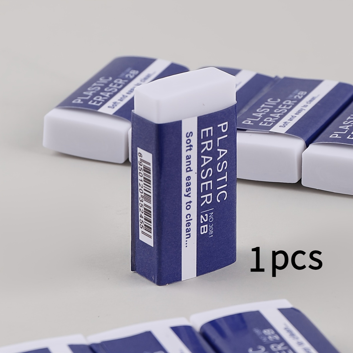 1 Clean Eraser - Simple White And , Durable Pvc, Perfect For Student Exams, Sketching And Painting, Crumb-free Stationery