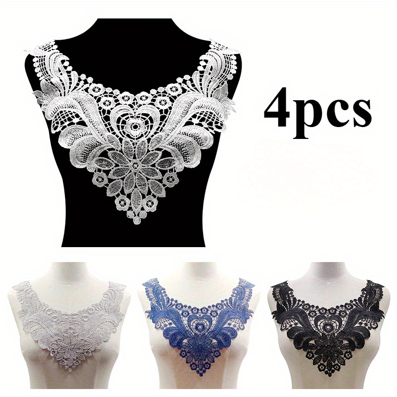 

Ledaou 4pcs Embroidered Patches, Embellishments, Chest Flowers, 3d Design, Suitable For And Accessories (4 Colors)