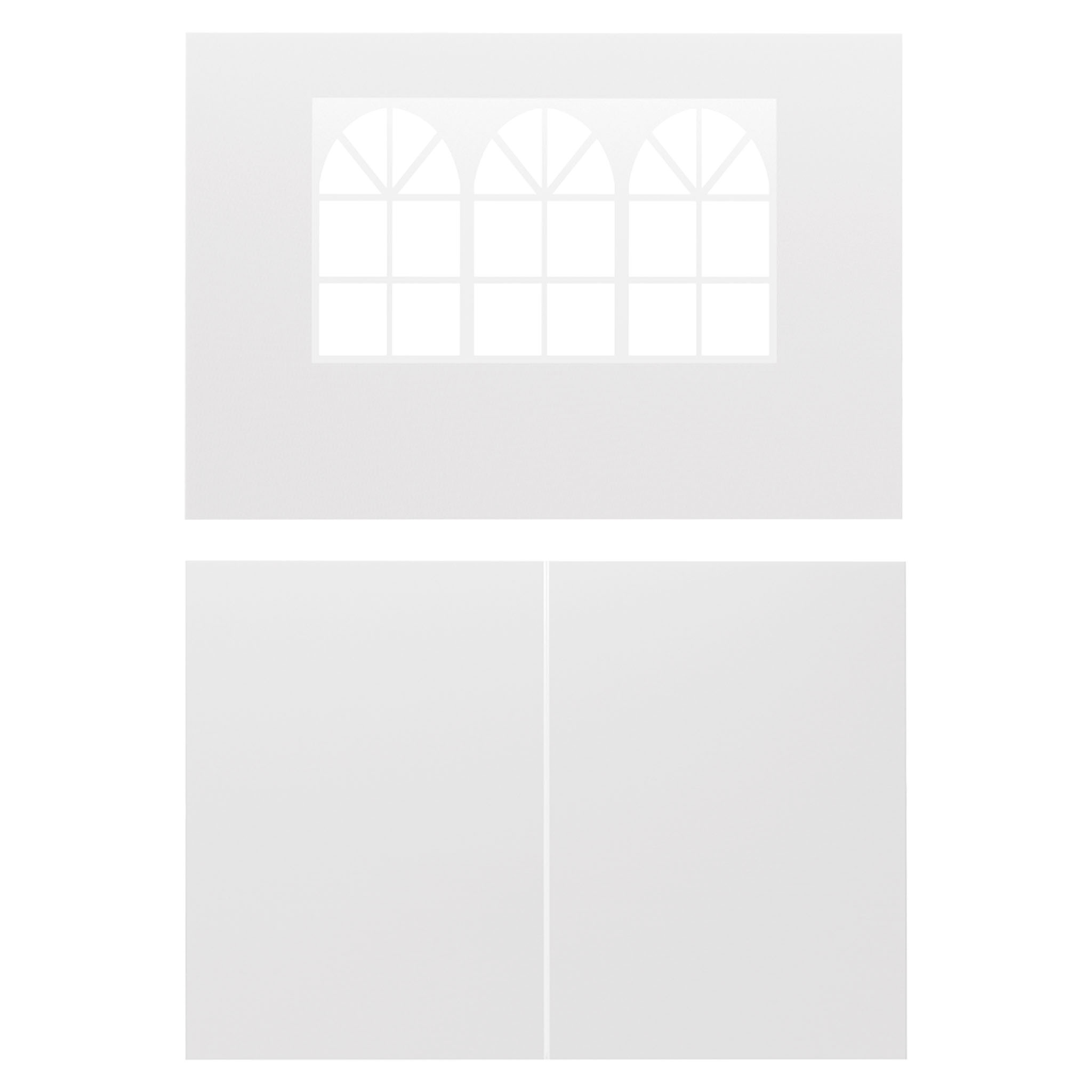 Image of Side Parts For 3x6m , For Party Tent Garden Tent, 4 With Window & 2 With Zipper Door, Without Frame Or Roof (only Side Parts)
