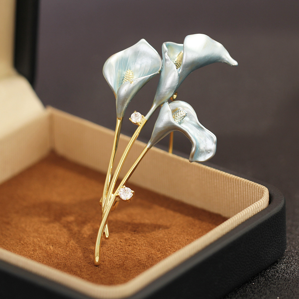 enamel tulip   brooch womens fashionable   elegant and unique flower   pin suitable for wedding and formal occasions