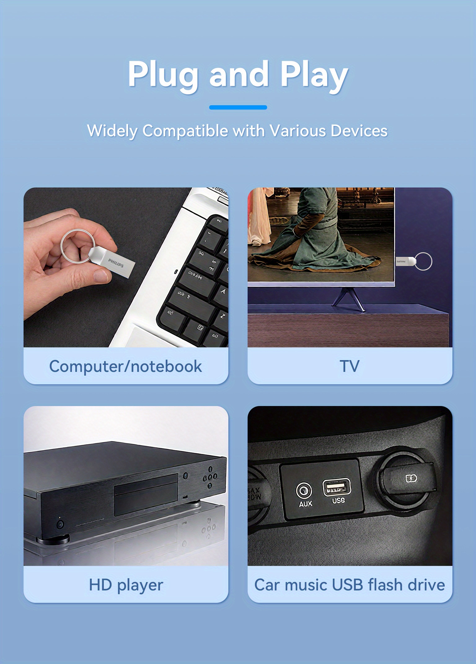 philips chiavetta usb con trasferimento   stabile e interfaccia 2.0 ampiamente compatibile. design   e portatile per facile trasporto e conservazione. consente trasferimento e condivisione   senza driver,   ma pratico Dettagli dell'articolo 5