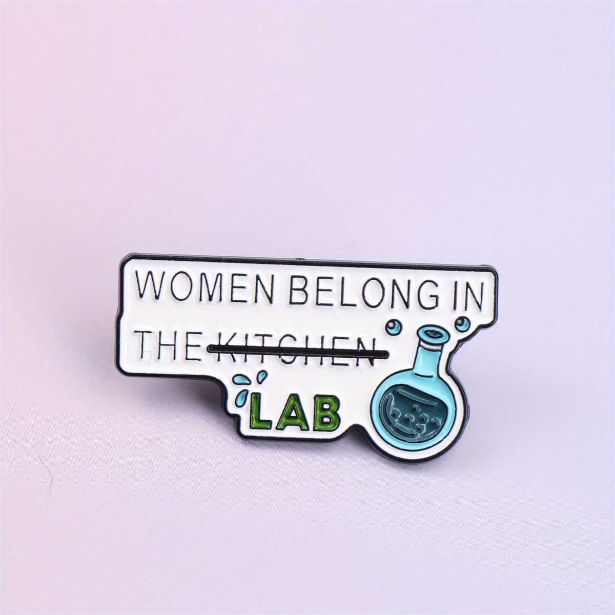 Image of 1pc Bottle Quote Brooch - " Laboratory, A Badge To Enhance Charm And Temperament, Suitable For Decorating Backpacks, Hats, And Clothes, A Perfect Accessory Gift For During Festivals.