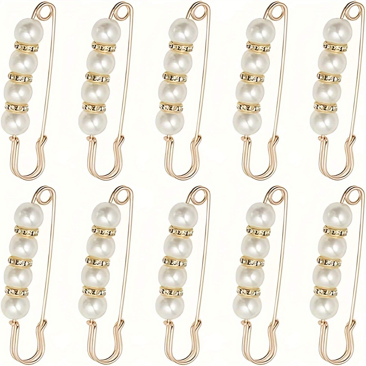 10/12/18pcs Adjustable Waist Pin For Skirts And Pants - Versatile And Stylish Waist Tightening Accessory Women's Brooch Clothes Clip Brooch Shawl Pin