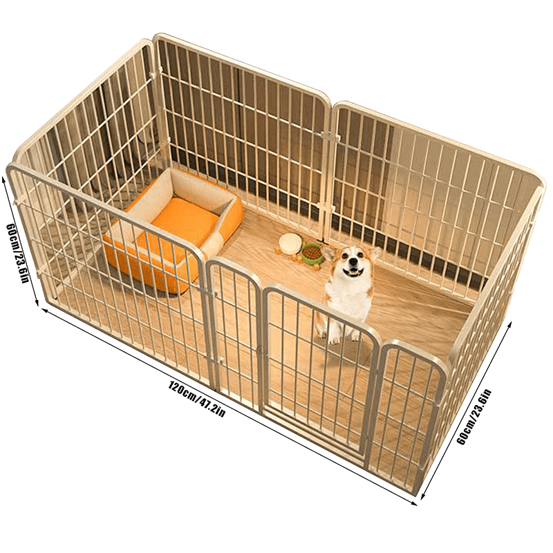 TEMU 6-panel Metal Dog Pen, Detachable Pet Pen, Small And Medium Exercise Pen, Easy To Assemble - Versatile Shape For Dogs, Rabbits, Ducks And Other