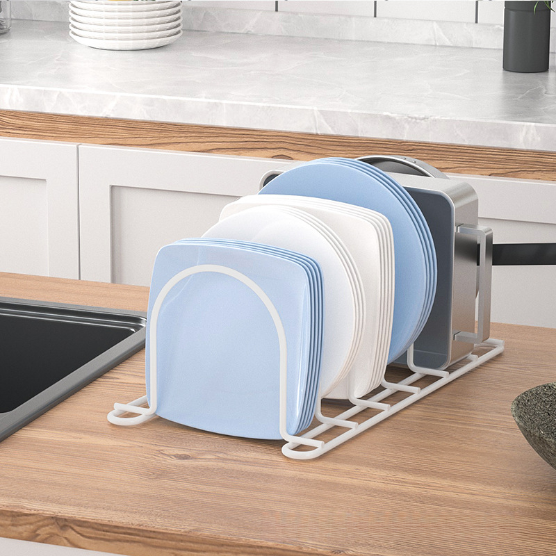 Space-Saving Heavy-Duty Iron Multi-Tier Kitchen Storage Shelf with White &   - Heavy-Duty Cabinet Organizer with  , Lower Shelf & Hanging Rack for Dishes, Cutting Boards, Baking Pans - Sturdy Space-Saving Vertical Storage for Cabinets, Pantry, Kitchen - Easy Assembly, Durable Iron Construction, Optimizes Cabinet Organization, Versatile for Pots, Pans and More, Sturdy   with Sleek  , Dish Drying Stand, Rustresistant Material,