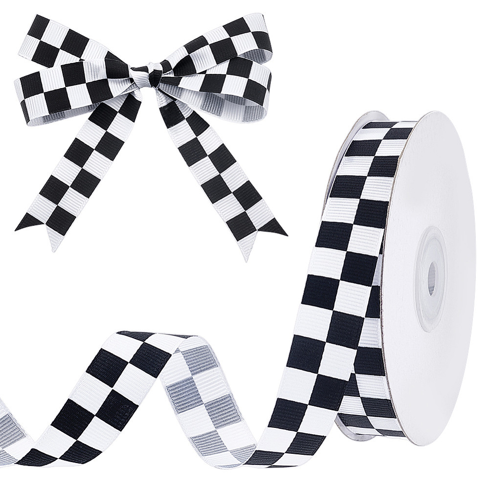 TEMU Webbing 1roll Polyester Grosgrain Ribbon For Garment Accessories Gift Tartan 3/4 Inch(19mm) About 27.34 Yards(25m)/roll