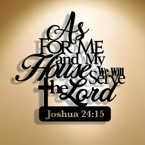 2d flat 1pc as for house serve the lord inspirational acrylic wall art religious decor with scripture sign room bedroom decoration office hanging ornament perfect gift