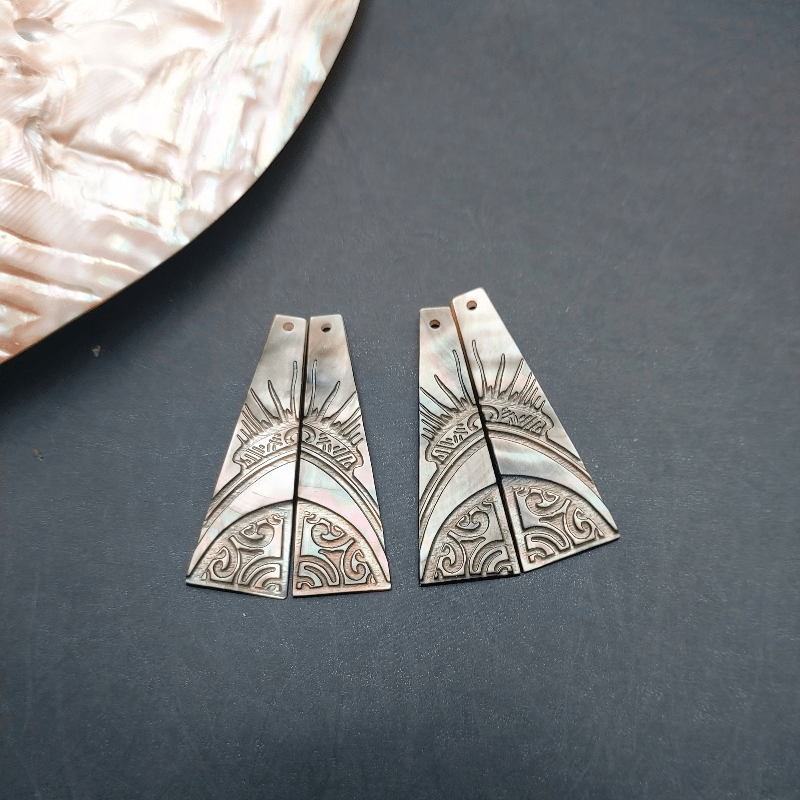 TEMU 4pcs Elegant Pendant, Hawaiian Polynesian Earrings And Necklace Jewelry