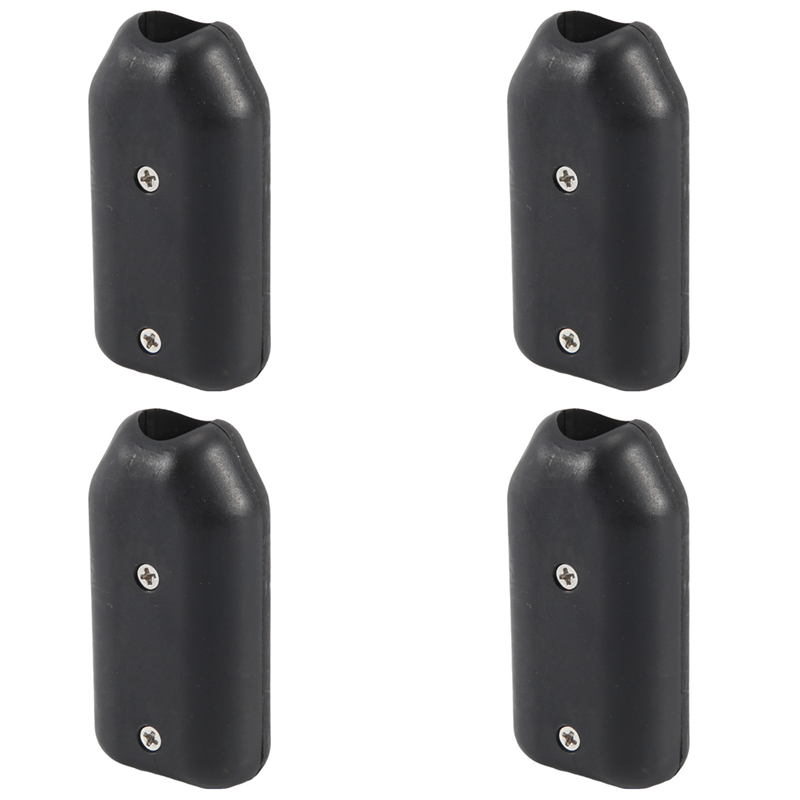 4pcs 5/8 Inch Rope Clamps Large Reusable Rope Clamp Black Plastic Rope Connector Clamp Suitable For 11-12mm Nylon Rope