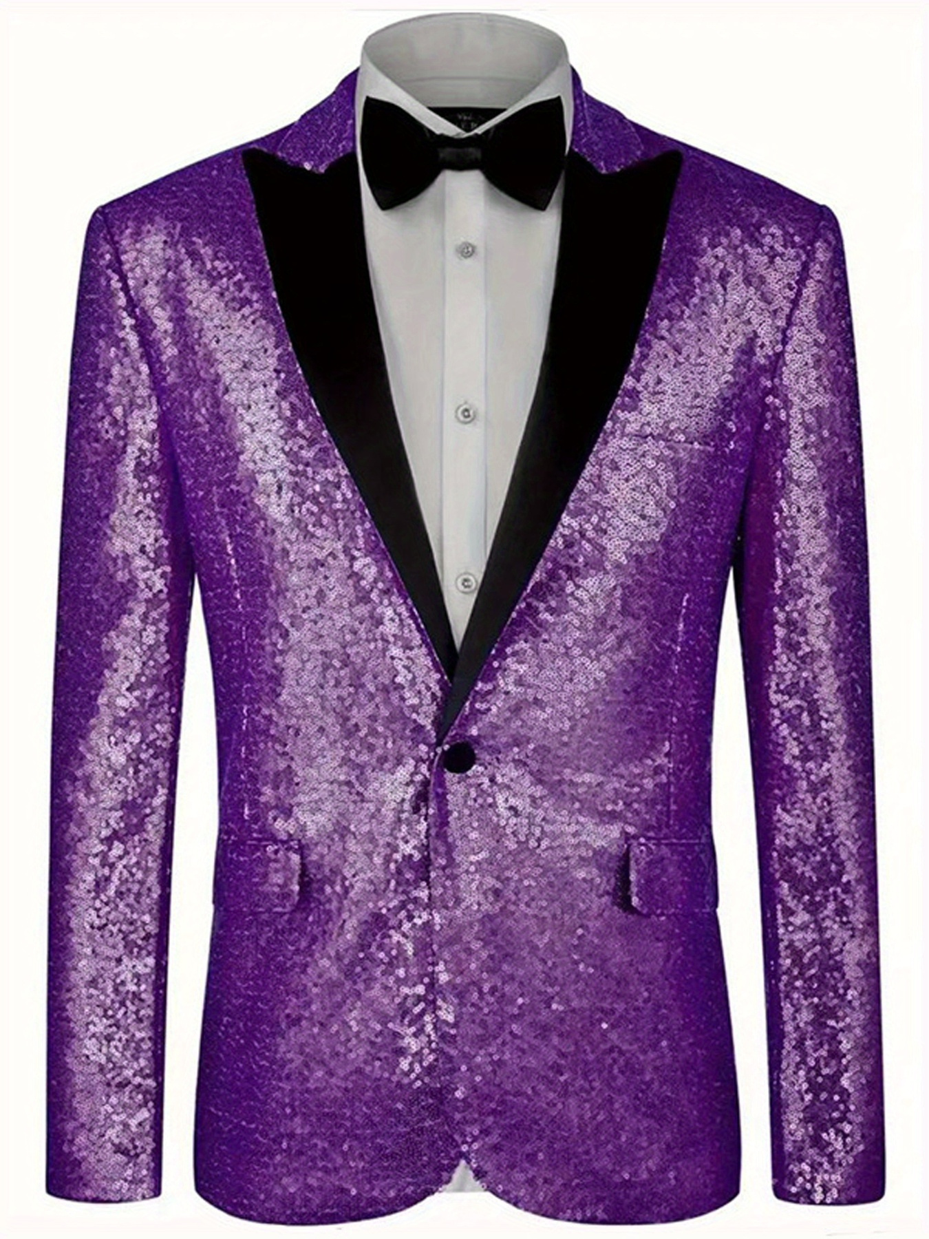 Men S   Sequin   with Red Bow Tie - Stylish Single-Breasted Notch Lapel Jacket for Formal Events, Winter Wear, Non-Stretch Fabric, Regular Fit, Formal Event Attire|Sequin Embellished Jacket|Sleek Formal Attire, Tuxedo Suit For Men, Handkerchief Men, Elegant Black Suit For Men, Green Velvet   For Men, Elegant Smoking For Men