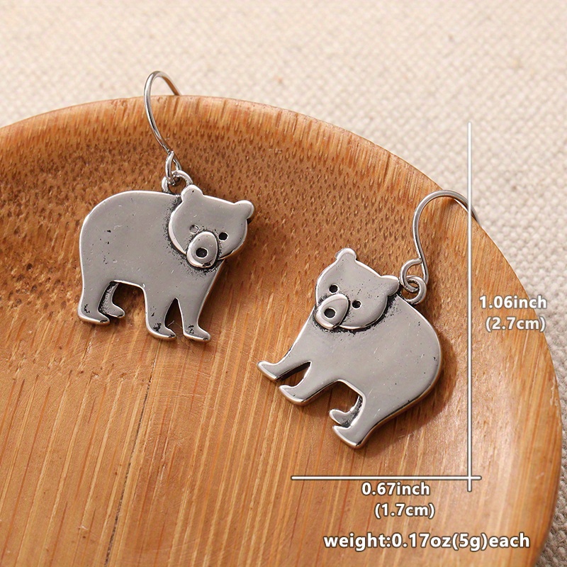 Teddy Bear Pendant Earrings for Girls