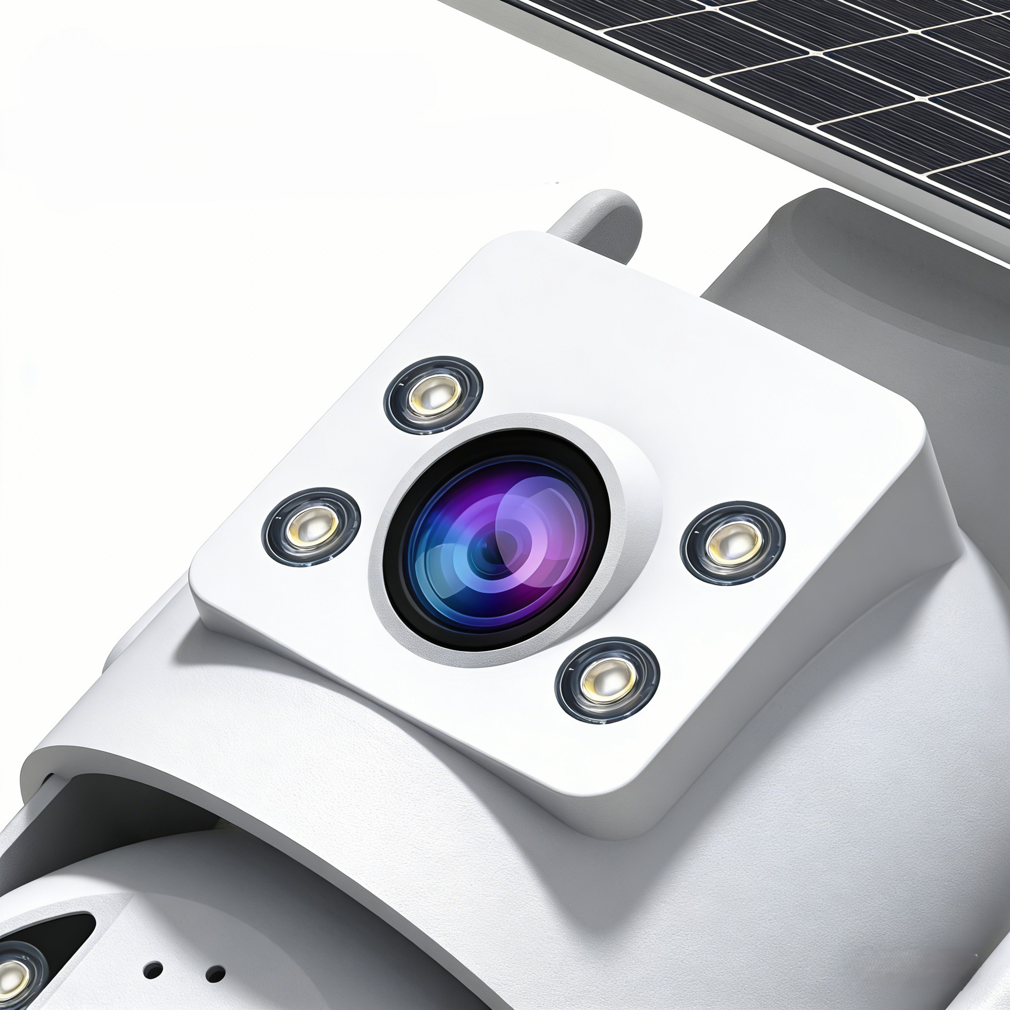Image of Wireless Outdoor Solar Kamera Dual Lens Security Camera 360° Panoramic View 9000mah High Capacity Battery Extended Standby Low .4g Stable Wifi Ipx6 Protection Grade 2 Way Audio Night Vision System