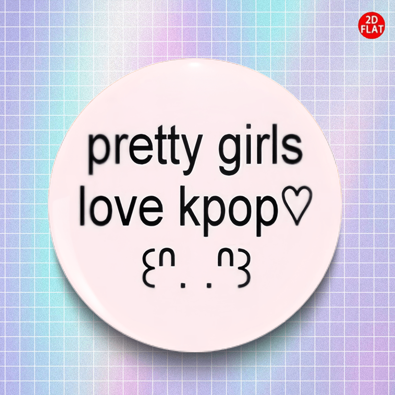 TEMU Broche 2D, 2D de Kpop " guapas el Kpop" adecuada para jeans, ropa, mochilas y gorras - Regalo coleccionable con temática K para chicas, Navidad,