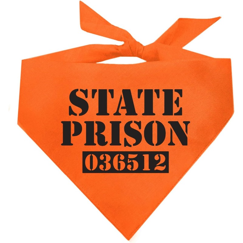 TEMU 1pc 24.8 X 11 Inches Foulard de prison pour chien, idéal pour Halloween, conçu pour les fêtes de sur le thème de la fuite de prisonnier et de la
