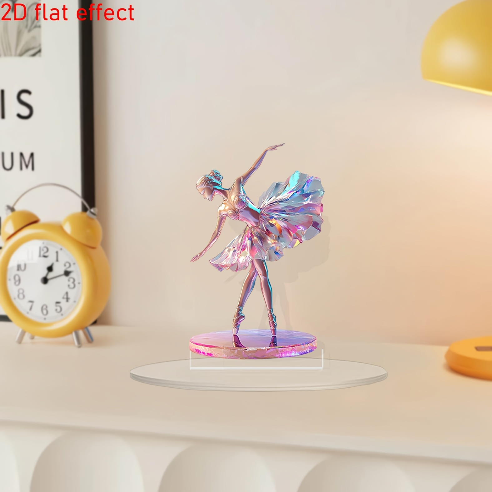 

2d Acrylic Elegant Ballet Dancer Figurine - Decor, Desktop Display, Window Embellishments, And Unique Gift Ideas, Making It An Ideal Holiday Present.