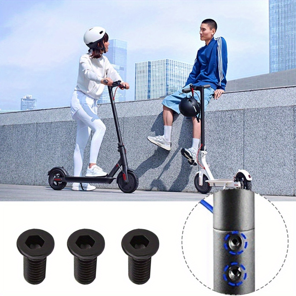 Set de 10 șuruburi hexagonale pentru ghidonul scuterelor electrice M5, inclusiv o cheie, potrivit pentru Xiaomi M365, 1S, Essential și skateboard-urile Pro 2