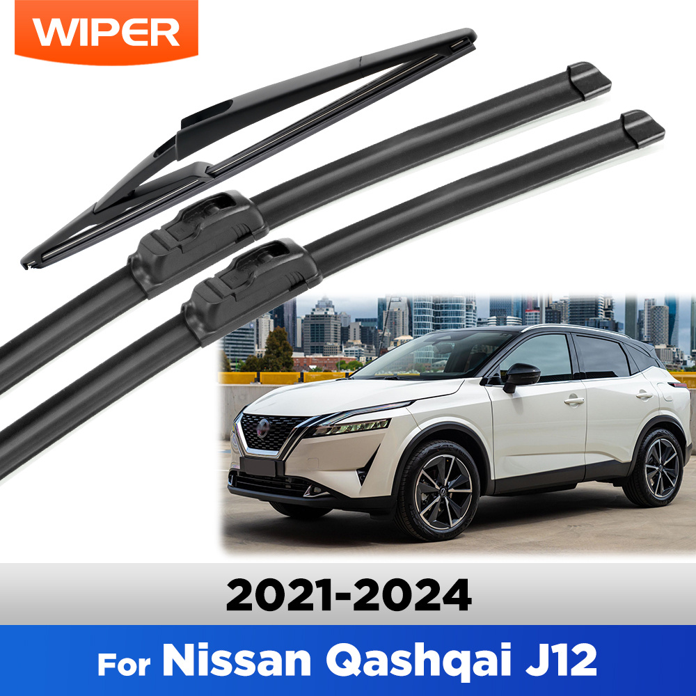 TEMU Satz Windschutzscheibenwischer für vorn und hinten für Nissan J12 von 2021 bis 2024, inklusive Bürsten mit den Maßen 26", 17" und 12"