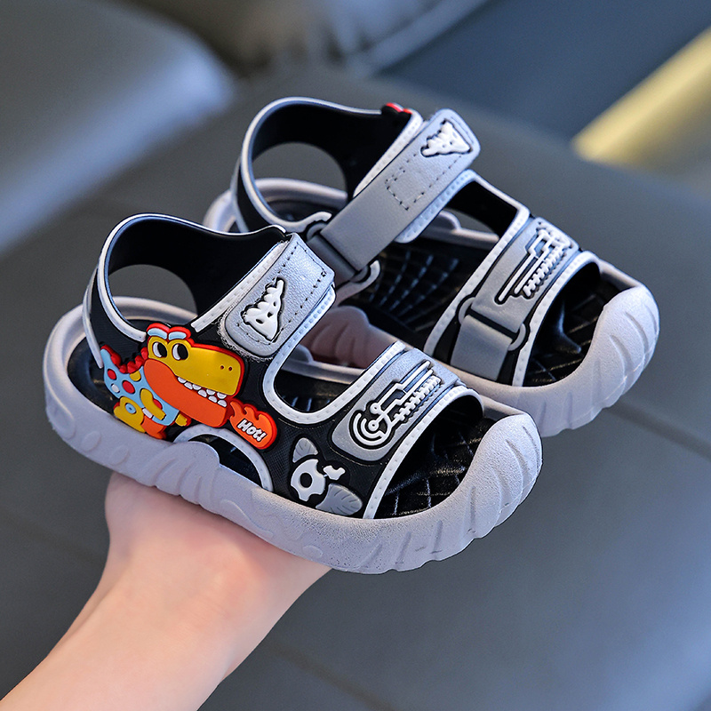 TEMU Cute Kids' Summer Mecha-style Sandals For Boys And Girls, Baby Mecha Cartoon Sandals