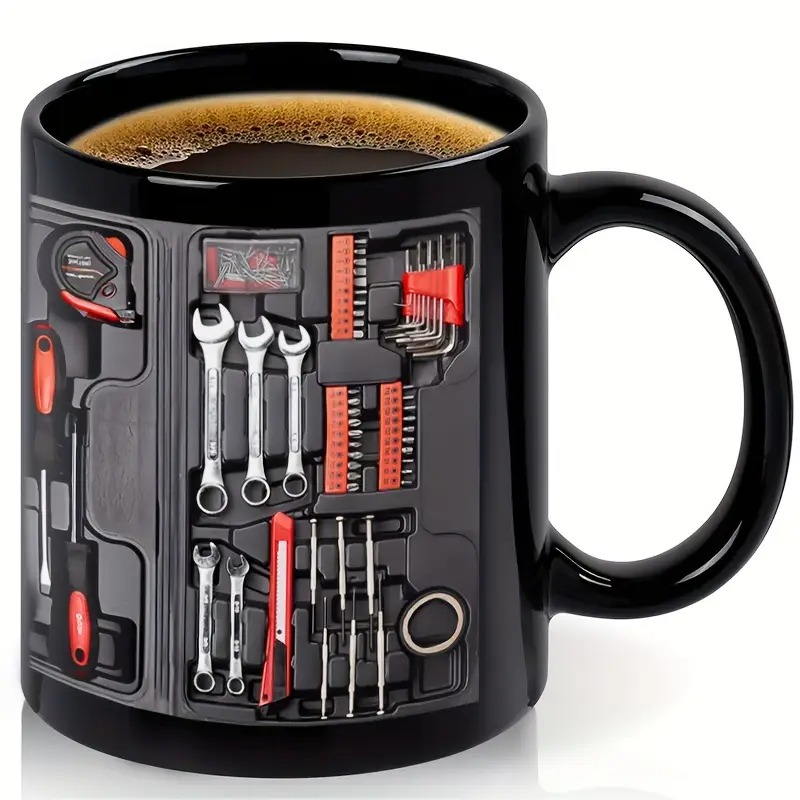 TEMU 1pc Mug Mechanic Toolbox Mechanic Mug Mug Mechanic Gift Car Mechanic Gift Coffee Mug 11oz Cup Perfect Birthday Party Holiday Christmas Gift Idea
