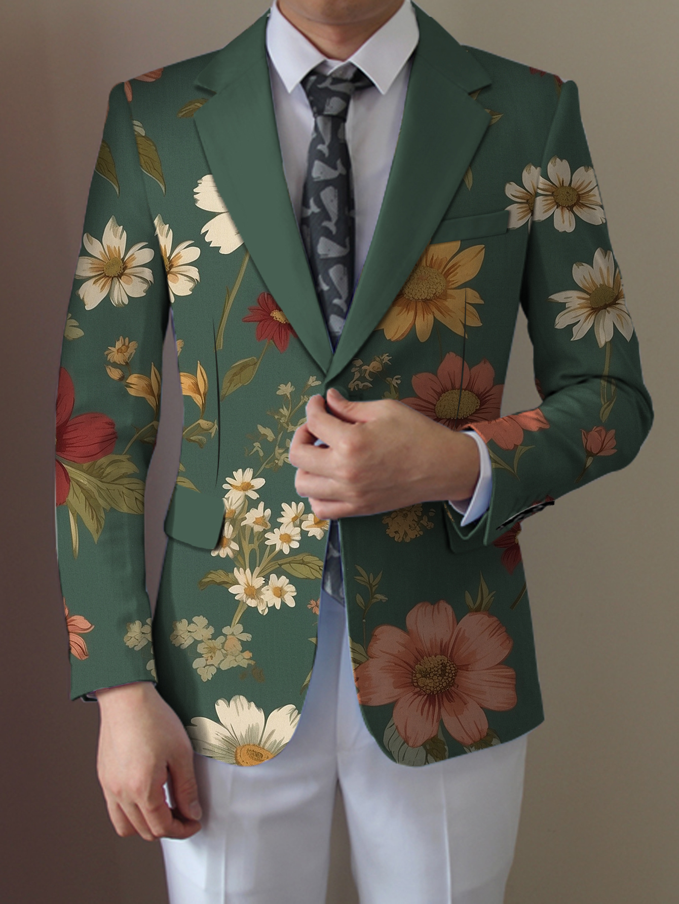 90s G.W.+ tailored jacket flower single 90s G.W.+ tailored jacket flower single