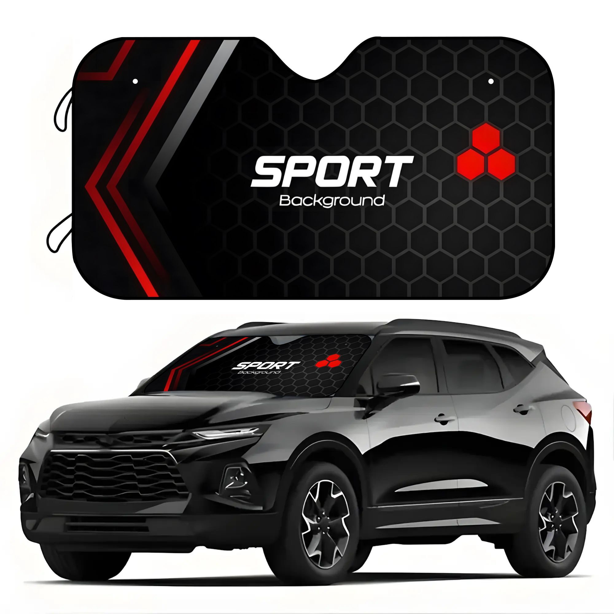 TEMU 1pc Sunshade With Sports , Provides And Heat Protection. This Foldable Universal Front Windshield Sunshade Protects The Car Interior And Cool