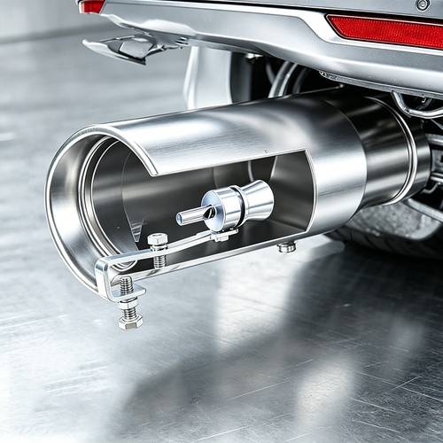 Anti-Shake Car Tailpipe Exhaust Whistle - Thickened And Reinforced Alloy Anti-Collision Car Modification Additions - Curved Fit Design to Tailpipe Installation with Strong - Easy Operation to Complete Up