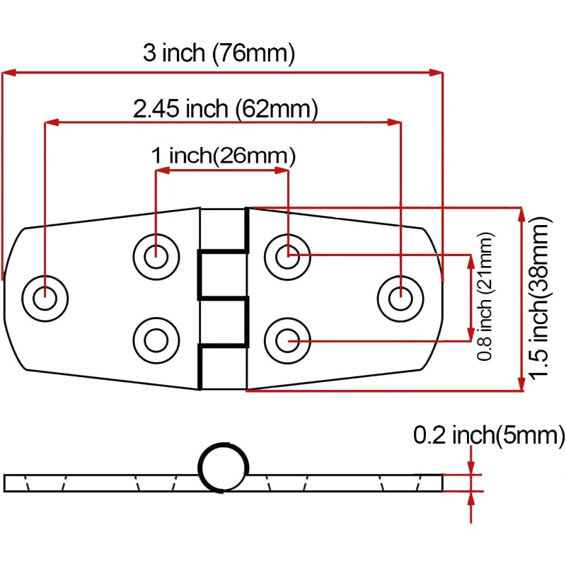 Marine-Grade Stainless Steel Hinges for Boat Hatches