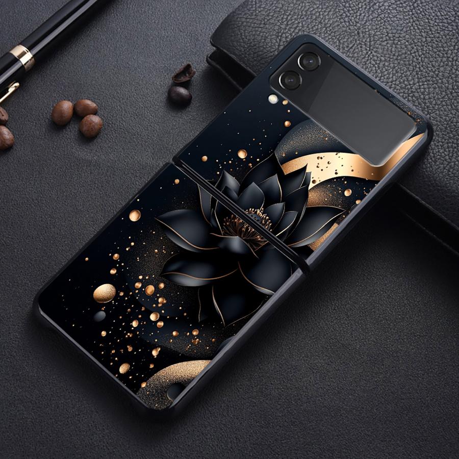 TEMU Coque de Téléphone pour Lotus Compatible avec for Samsung for Flip6 Z FE Z Flip4 Z Flip 7 6 5 4 3, Étui de Téléphone Élégant,Accessoire pour