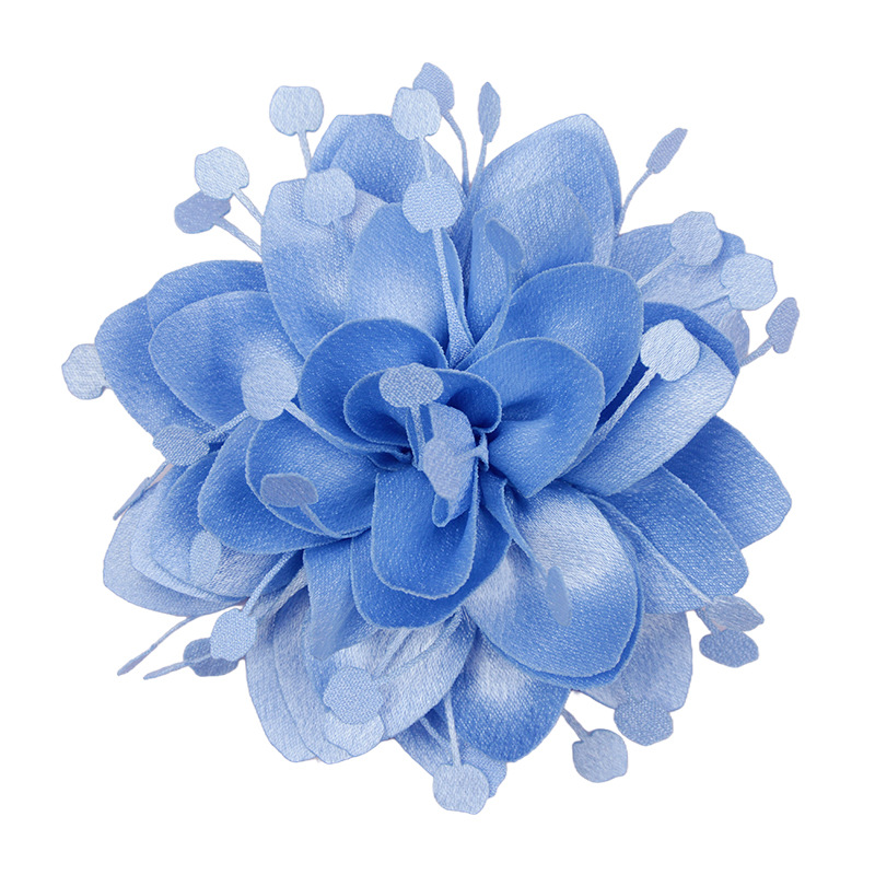 E-shop Vintage Elegante Satin Stoff Blumen Brosche, 10 cm Handgefertigte Clip Brosche Accessoire, Geeignet für Tägliche Festliche Party Neujahr