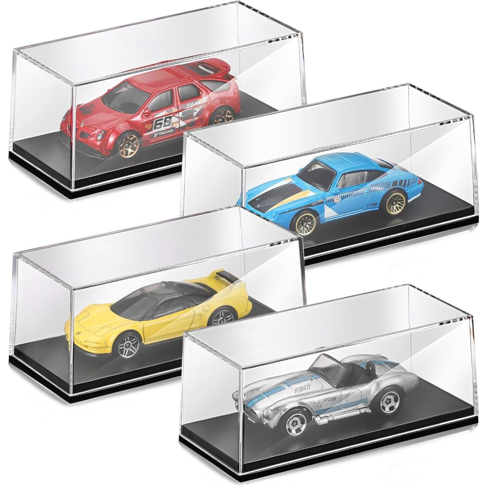 

A Transparent Display Case For Model Cars Measuring 5.9 By 3 Inches, Suitable For Storing 1/64 Scale Toy Vehicles For Collectors.